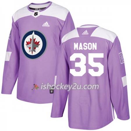 Mænd NHL Winnipeg Jets Trøje Steve Mason 35 Adidas 2017-2018 Lilla Fights Cancer Practice Authentic Mænd NHL Winnipeg Jets Trøje Steve Mason 35 Adidas 2017-2018 Lilla Fights Cancer Practice Authentic